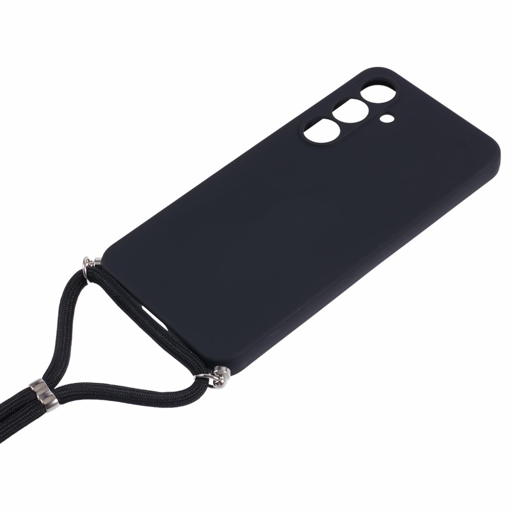 Bélelt zselés tok húzózsinórral Samsung Galaxy S25+ készülékhez - fekete