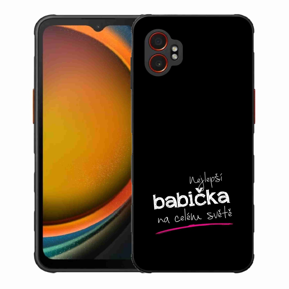 Gél borítás mmCase Samsung Galaxy Xcover 7 Pro - Legjobb nagyi 4 fekete háttérrel