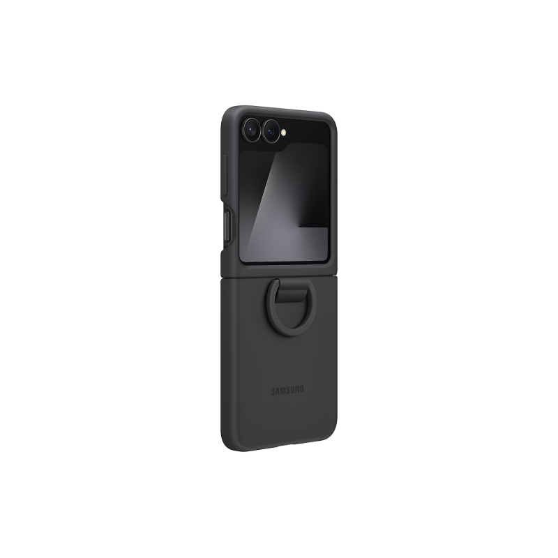 EF-PF741TBE Samsung szilikon borító gyűrűvel a Galaxy Z Flip 7 FE fekete színű készülékhez