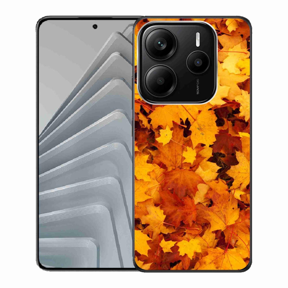 Gél borítás mmCase a Xiaomi Redmi Note 14 5G számára - juharlevelek