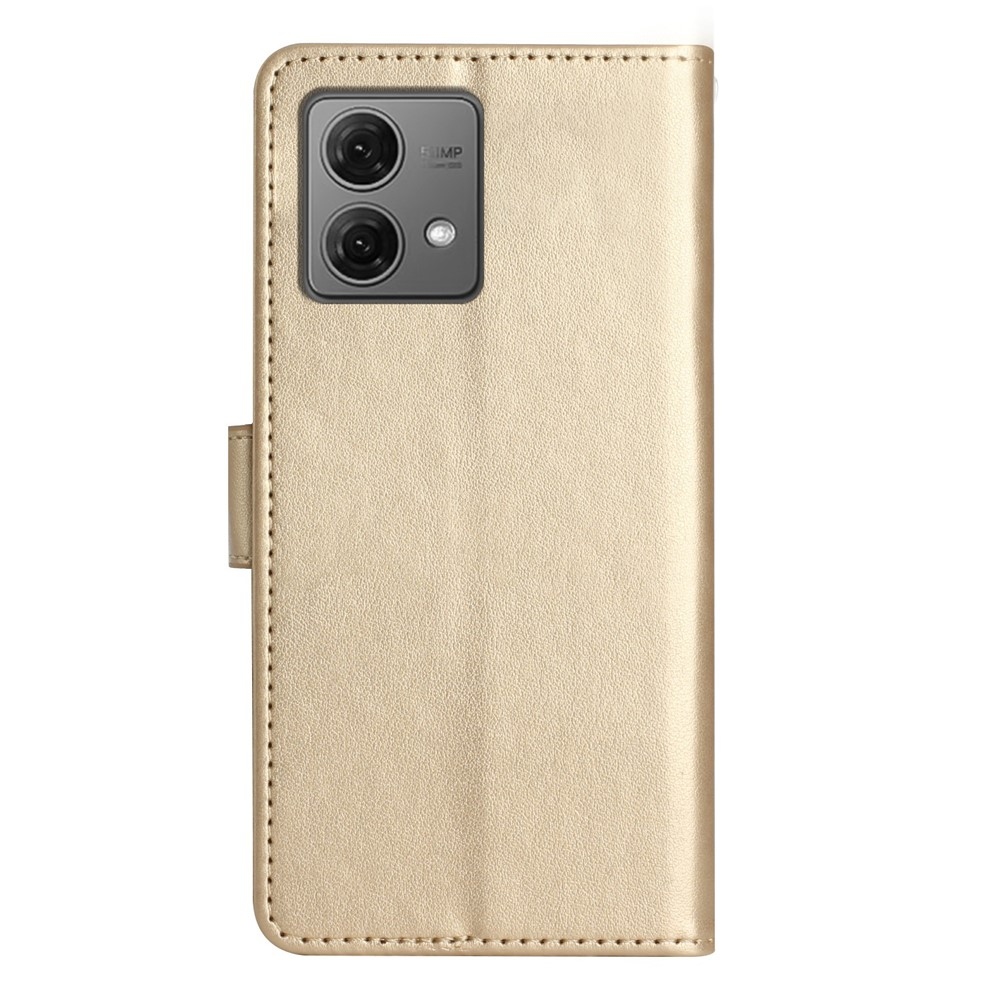 Virágok könyv tok Motorola Moto G85 5G - arany színű