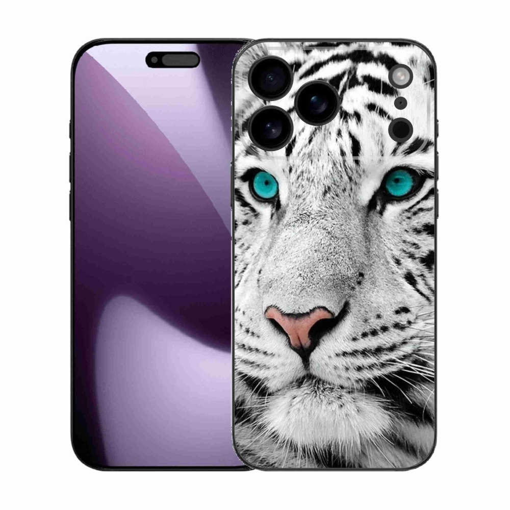 Zselés borítás mmCase iPhone 17 Pro Max készülékhez - fehér tigris