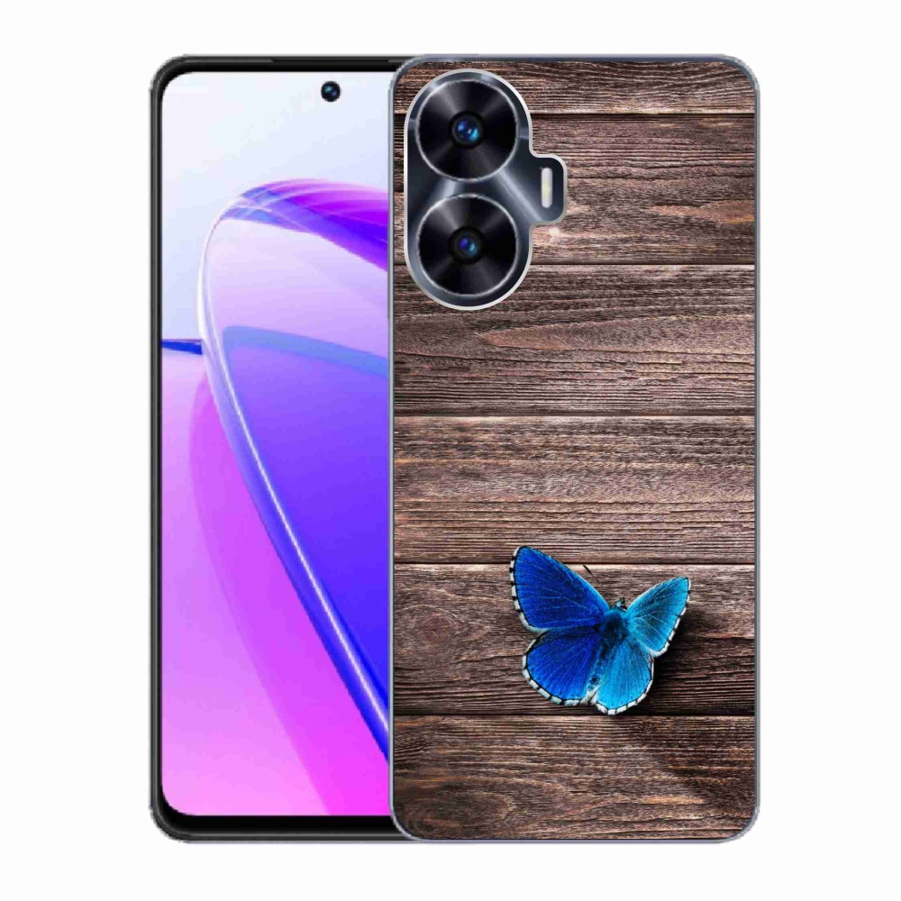 Zselés tok mmCase a Realme C55 készülékhez - kék pillangó 1