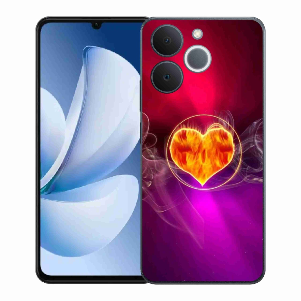 Gél borítás mmCase a Realme Note 70T számára - tüzes szív