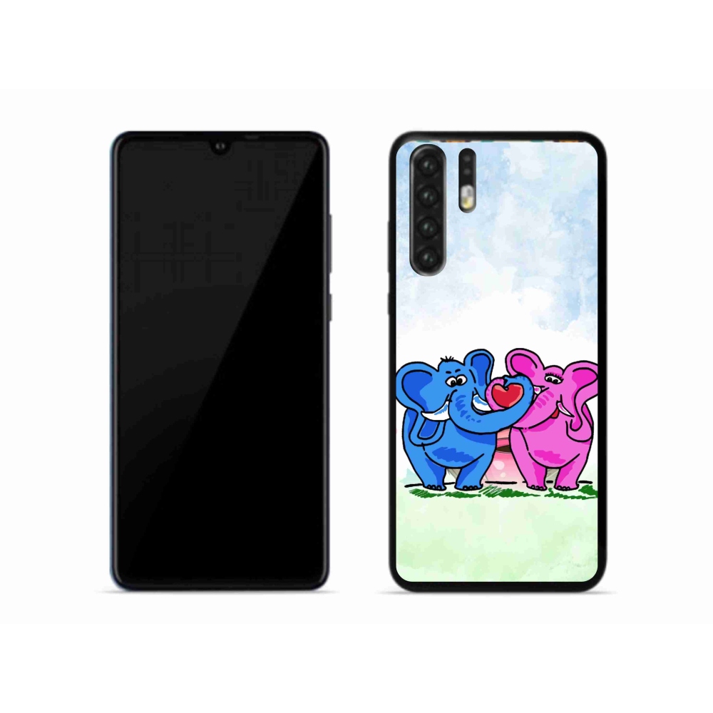 Gél borító mmCase a mobil Huawei P30 Pro - szerelmes elefántokhoz