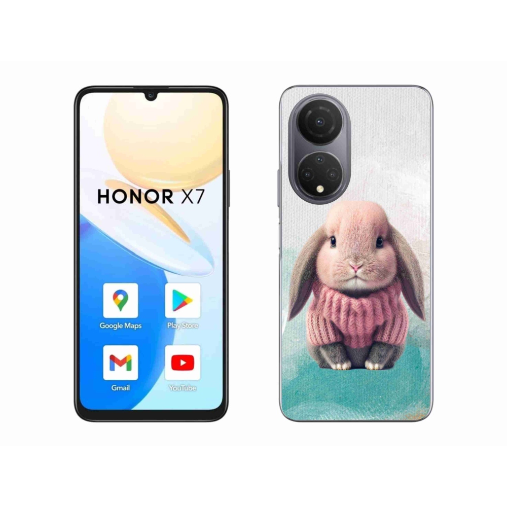 Zselés borítás mmCase a Honor X7-hez - nyúl pulóverben