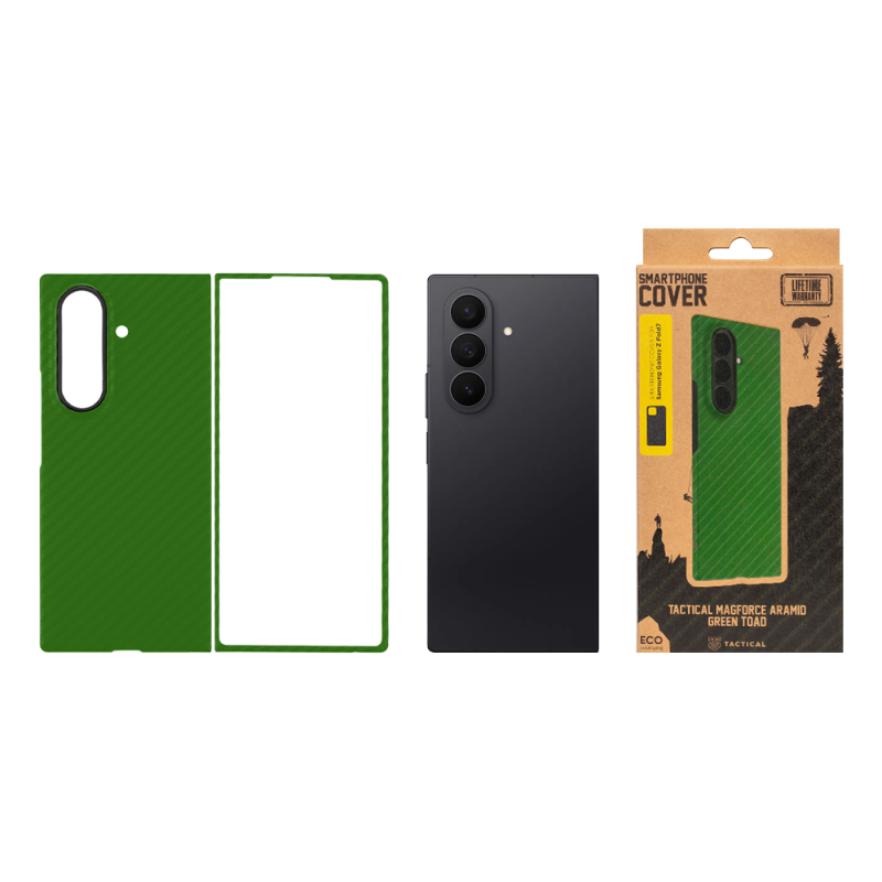 Taktikai MagForce Aramid borító a Samsung Galaxy Z Fold 7 zöld varangyhoz
