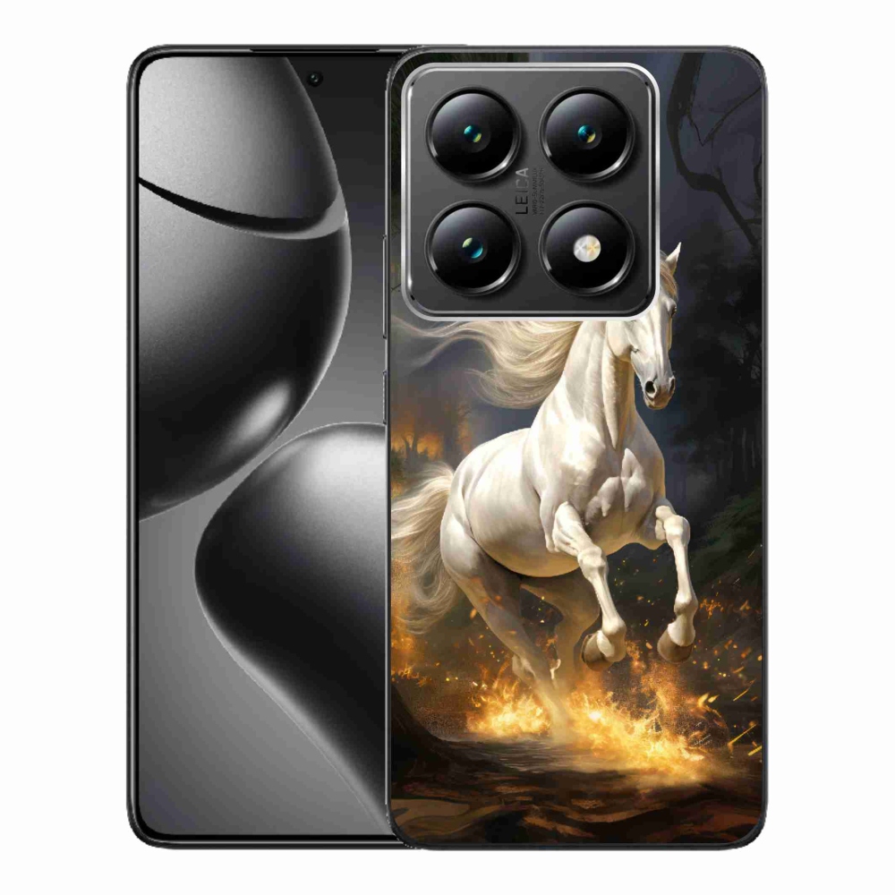 Gél borítás mmCase a Xiaomi 14T Pro számára - fehér ló 2