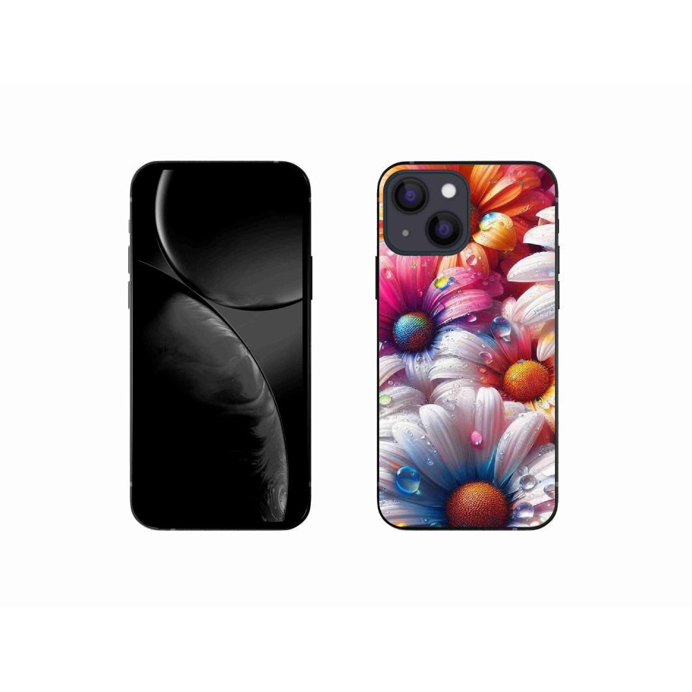 Zselés borítás mmCase iPhone 13 mini 5.4 készülékhez - színes margaréták