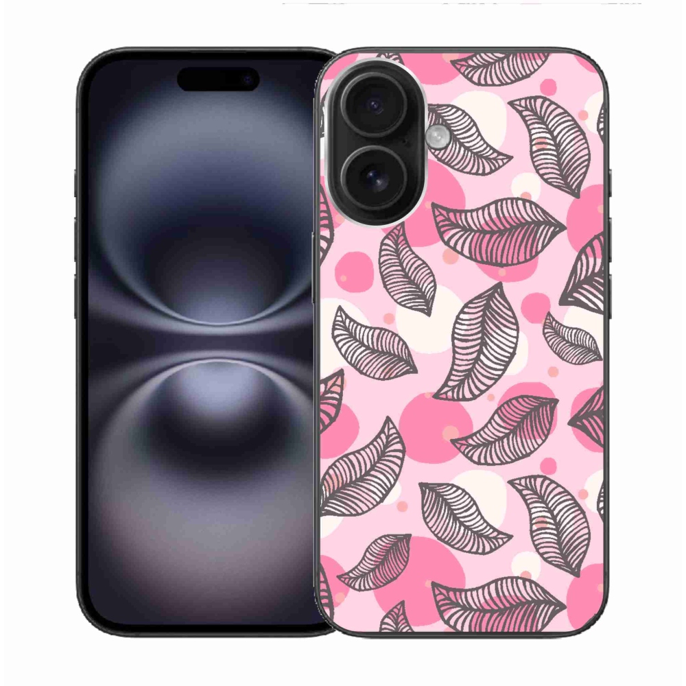 Gél borítás mmCase iPhone 16 készülékhez - rajzfilmes hulló levelek