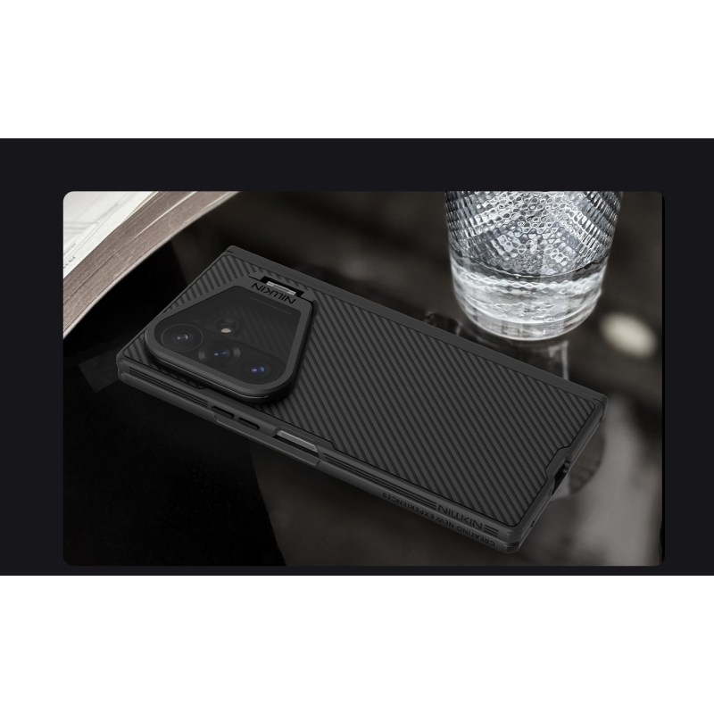 Nillkin CamShield Prop Magnetic (átlátszó lencse) hátsó tok a Samsung Galaxy Z Fold 8-hoz, Ultra Black