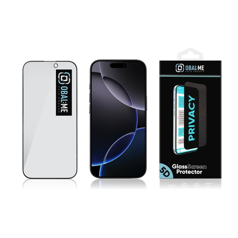 CSOMAG:ME Privacy 5D edzett üveg Apple iPhone 16 Pro Fekete