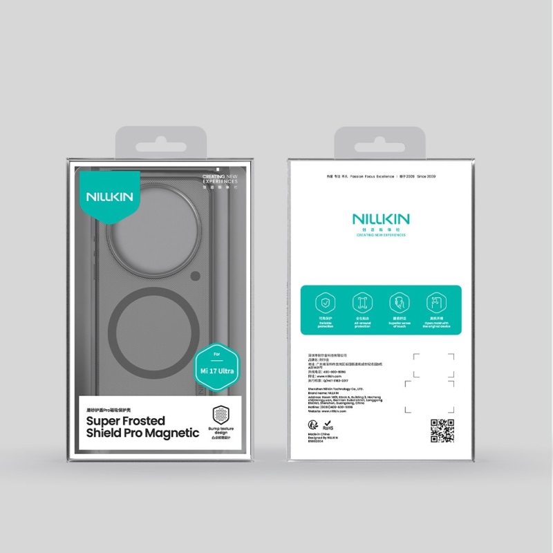Nillkin Super Frosted PRO mágneses hátlap Xiaomi 17 Ultra átlátszó fekete