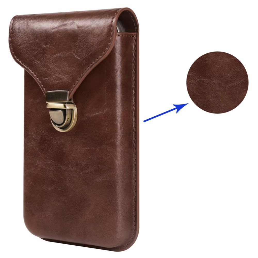 Univerzális övtáska 6,7 hüvelykig terjedő telefonokhoz - barna színű