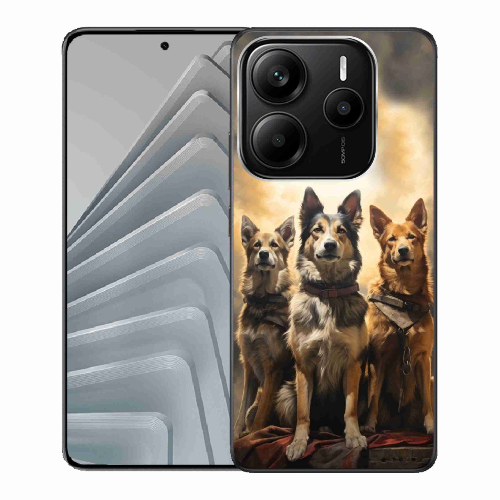 Gél borítás mmCase a Xiaomi Redmi Note 14 5G-hez - három kutya