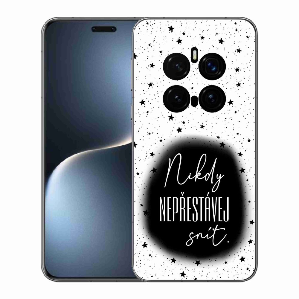 Gél borítás mmCase a Honor Magic 7 Pro 5G készülékhez - Idézet 1 fekete és fehér háttérrel