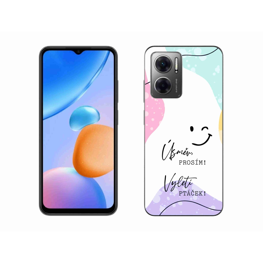 Gél borító mmCase a Xiaomi Redmi 10 5G-hez - vicces szöveg 4 fehér háttérrel