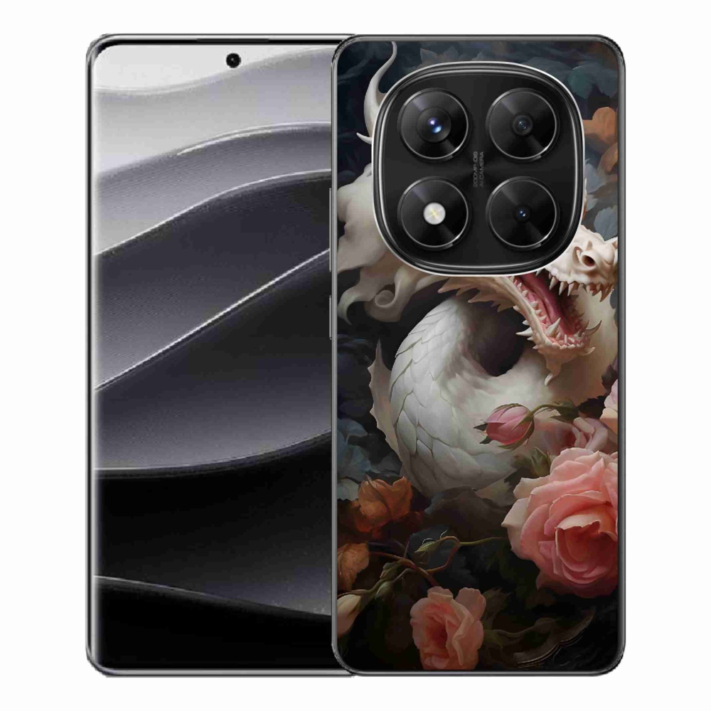 Gél borítás mmCase a Xiaomi Redmi Note 14 Pro 5G/Poco X7 5G számára - fehér sárkány