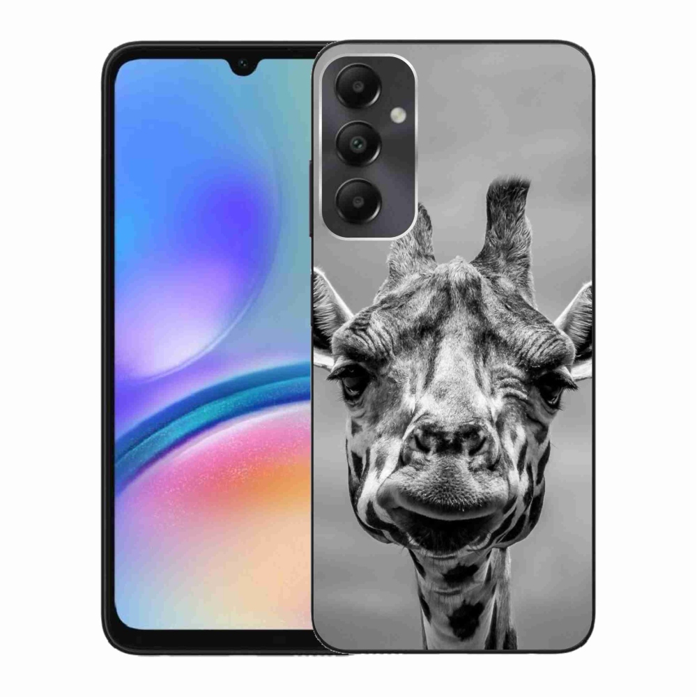 Zselés borítás mmCase Samsung Galaxy A05s készülékhez - fekete-fehér zsiráf