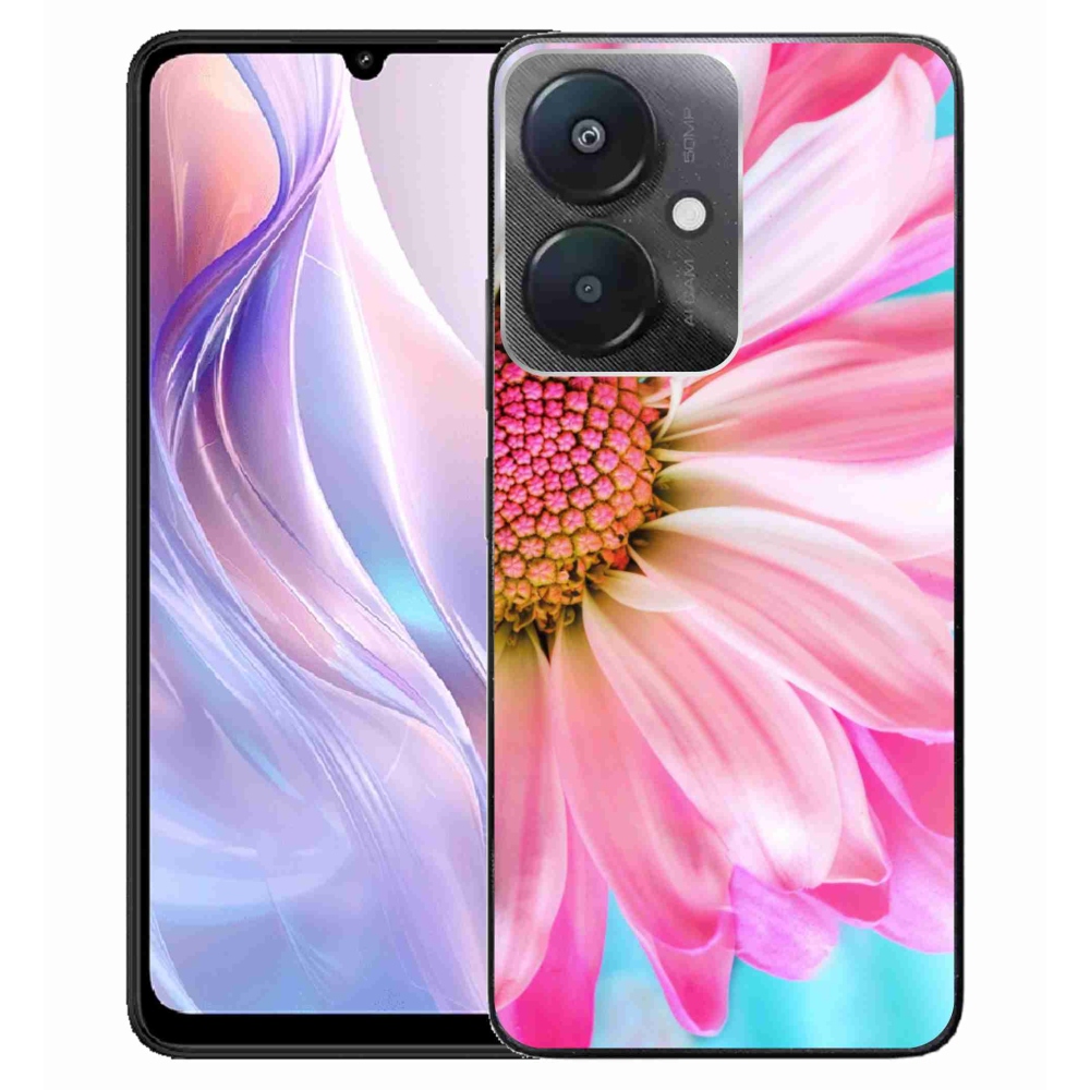 Gél borítás mmCase a Xiaomi Redmi 13C 5G-hez - rózsaszín virág