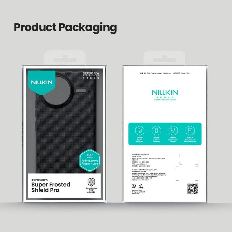 Nillkin Super Frosted PRO hátlap a Poco F7 Ultra számára Fekete