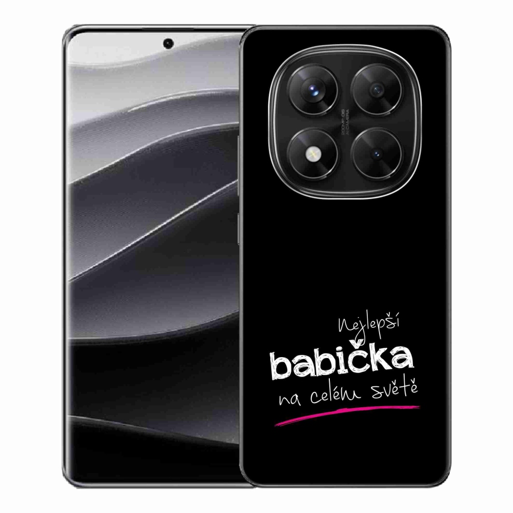 Gél borítás mmCase a Xiaomi Redmi Note 14 Pro 5G/Poco X7 5G - legjobb nagymama 4 fekete háttérrel