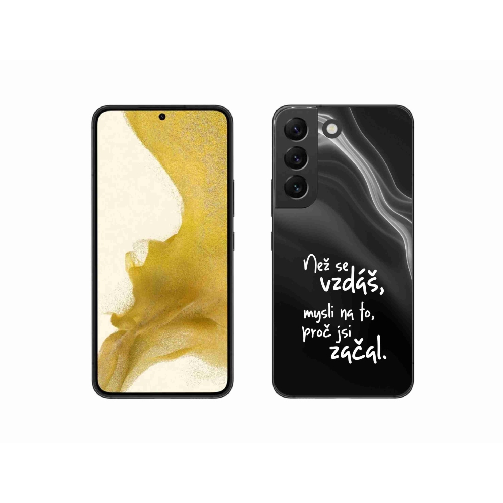 Gél borítás mmCase Samsung Galaxy S22 5G - idézet 2 fekete háttér
