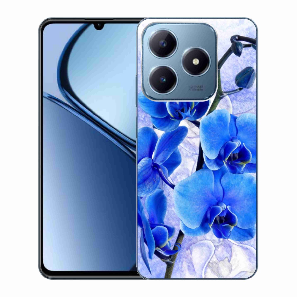 Zselés borító mmCase a Realme C63 készülékhez - kék virágok
