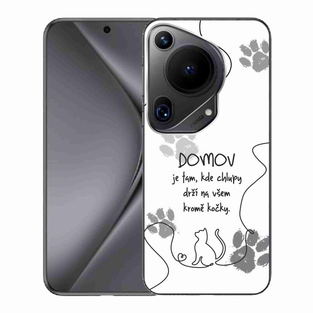 Gél borító mmCase a Huawei Pura 70 Ultra készülékhez - macska motívum fehér háttérrel