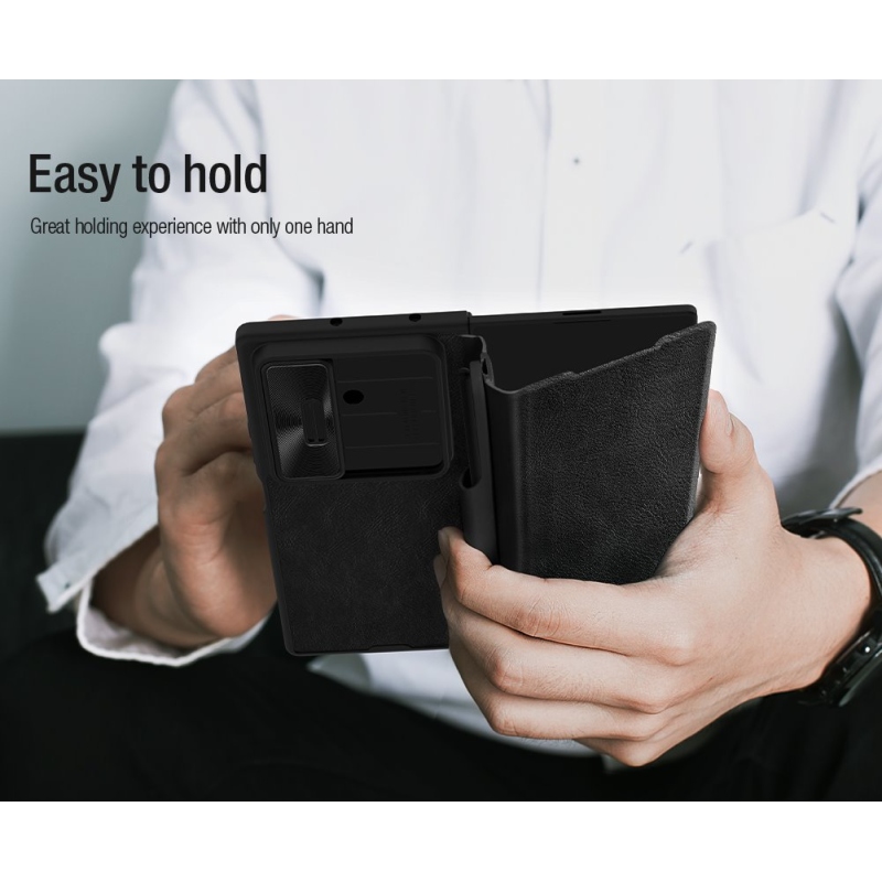 Nillkin Qin Book PRO Pen Slot Case for Samsung Galaxy Z Fold 7 fekete