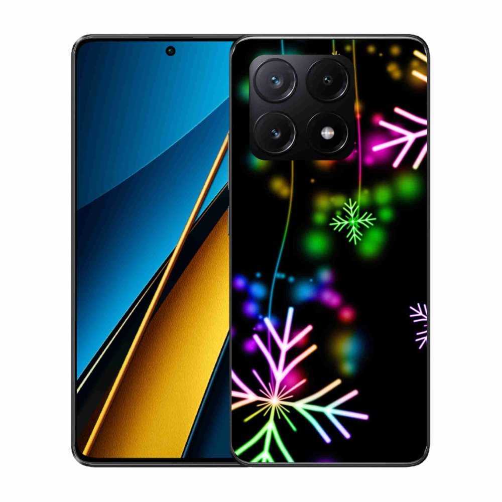 Gél borítás mmCase a Xiaomi Poco X6 Pro 5G számára - színes pelyhekkel