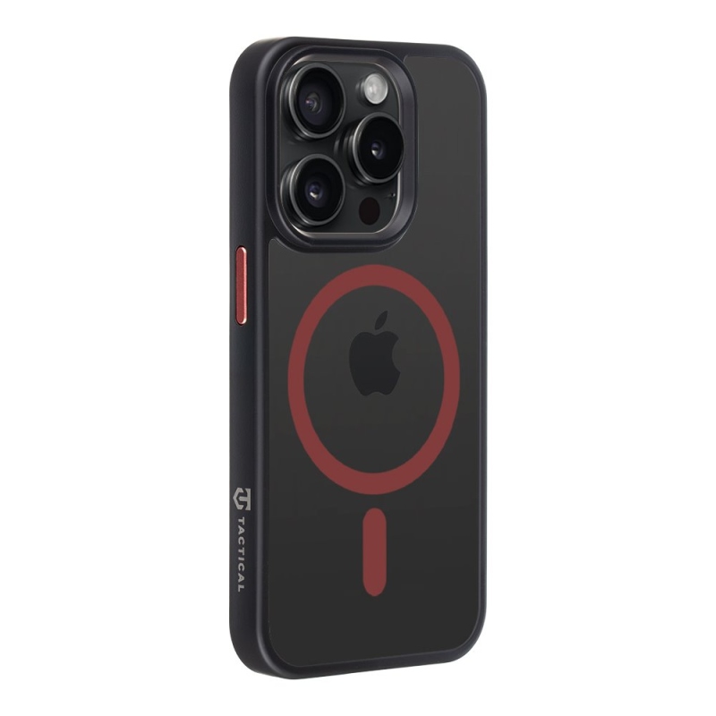 Taktikai MagForce Hyperstealth 2.0 borító iPhone 15 Pro fekete/piros színű készülékhez