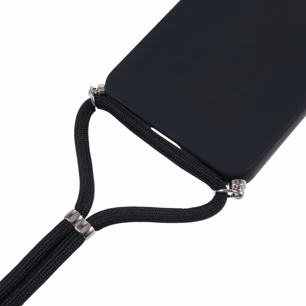 Bélelt zselés tok húzózsinórral Samsung Galaxy S25+ készülékhez - fekete