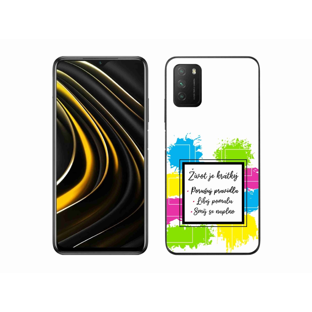 Gél borítás mmCase a Xiaomi Poco M3-hoz - idézem 5 fehér háttér