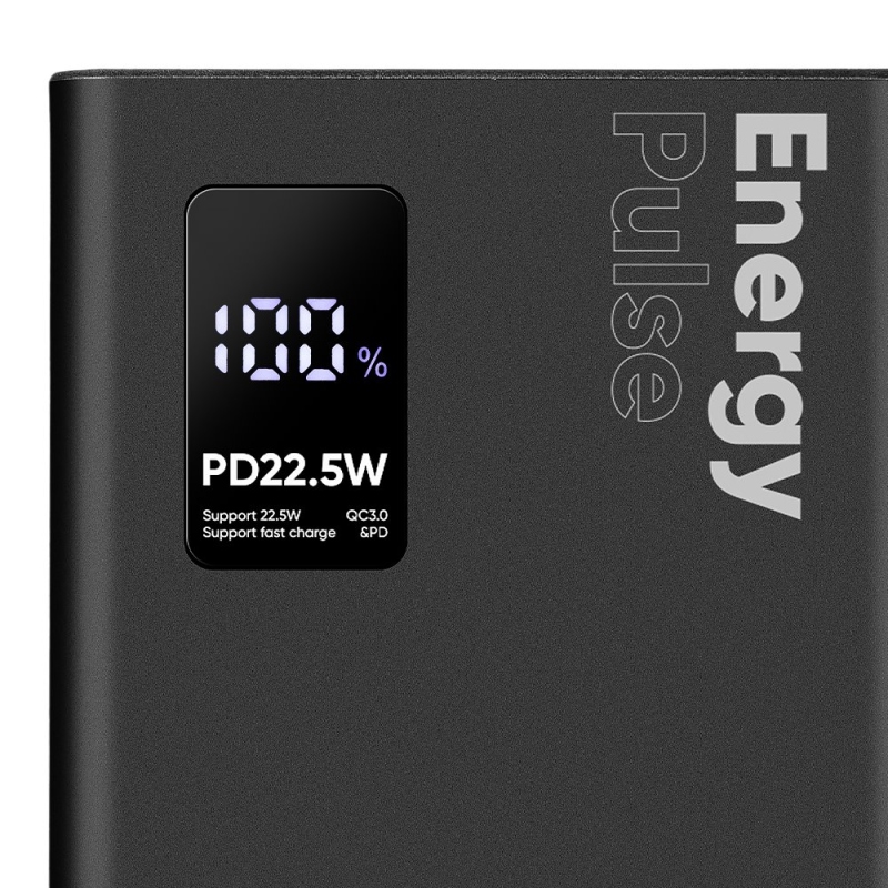 CSOMAG:ME EnergyPulse Powerbank 10000mAh 22.5W fekete