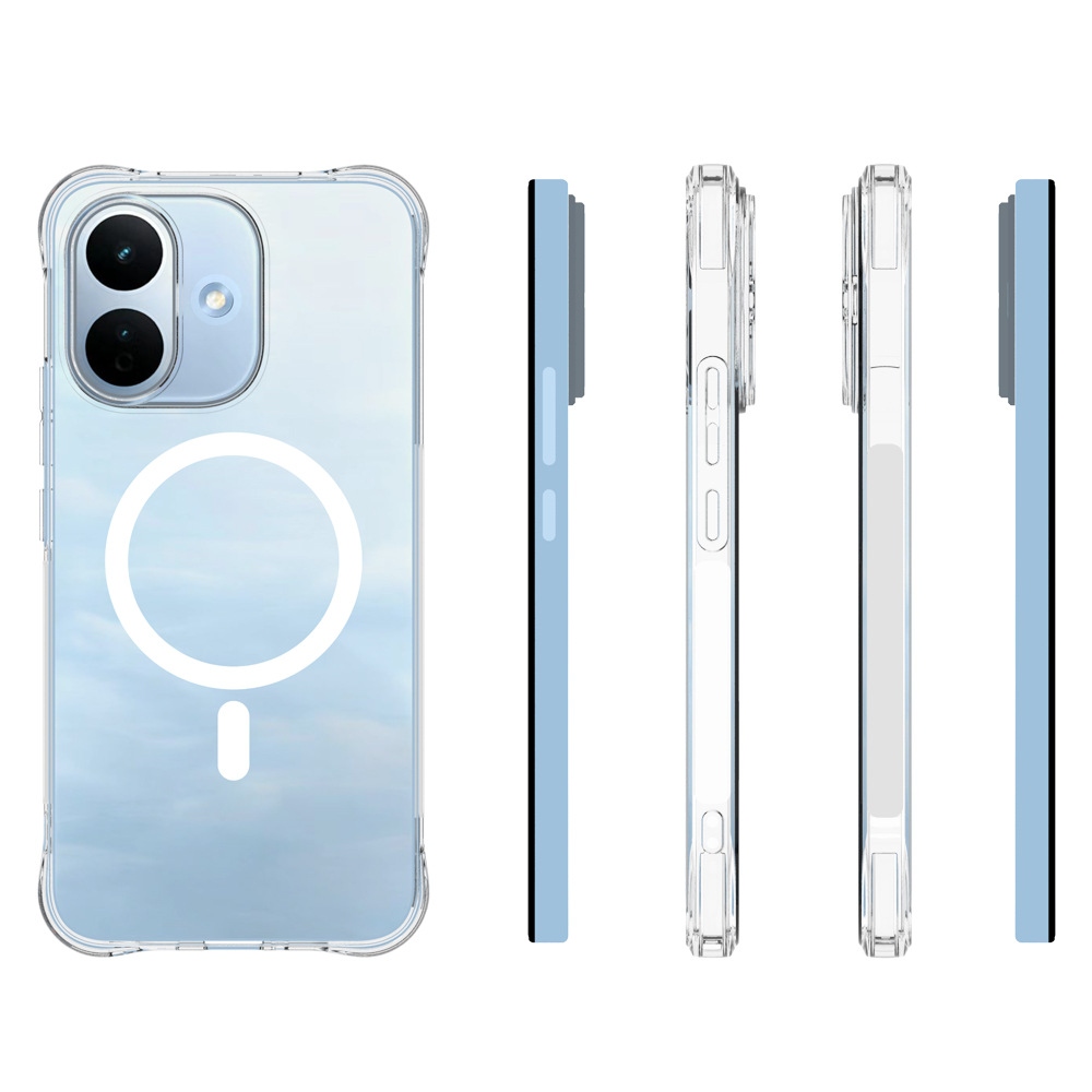 WL2 átlátszó, sarokvédővel ellátott géltok + teljes felületű üveg a Xiaomi Redmi Note 17 Pro 5G-hez