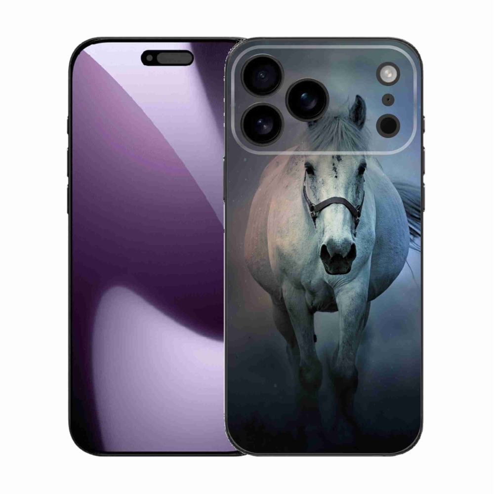 Gél borítás mmCase iPhone 17 Pro Max készülékhez - futó fehér ló