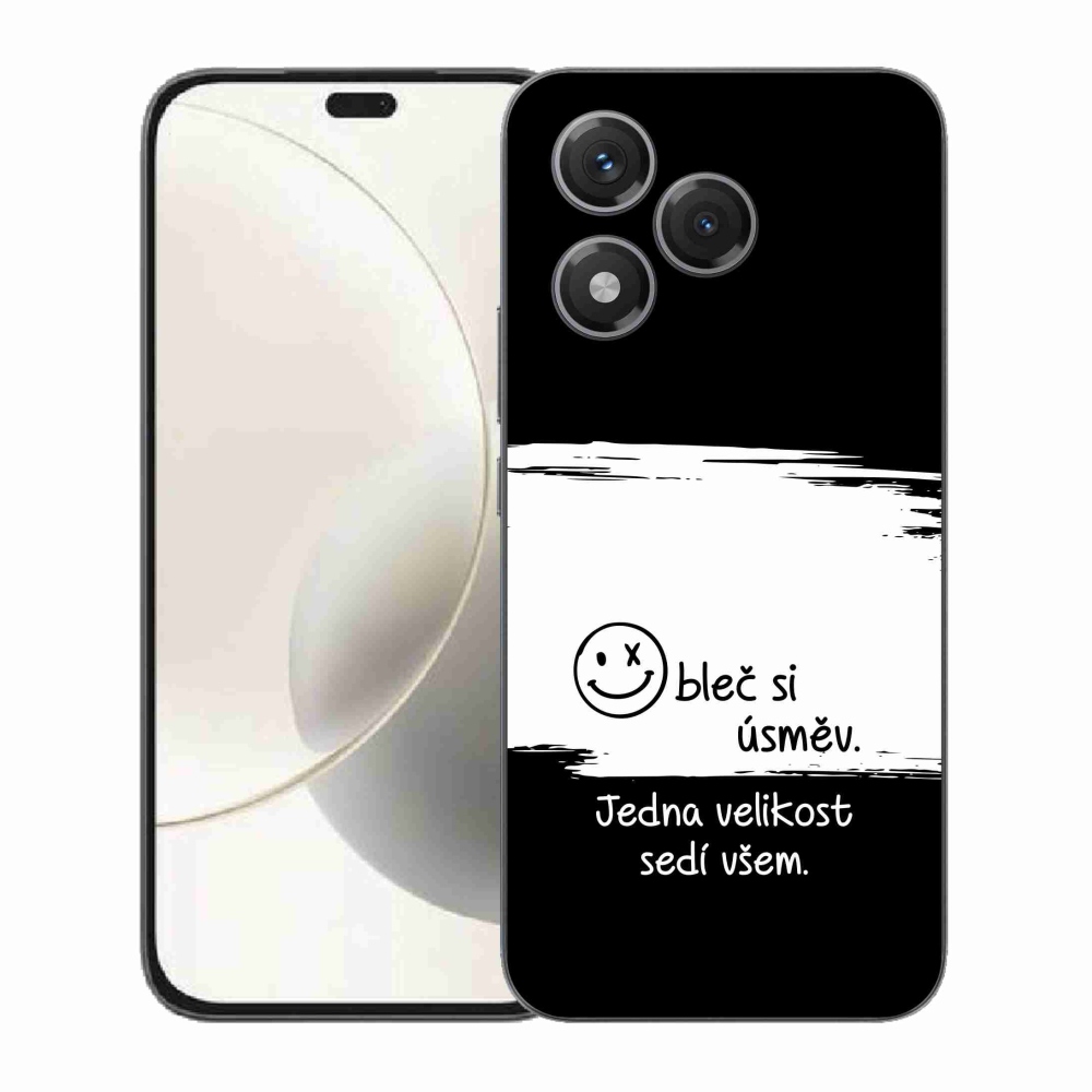 Gél borító mmCase a Honor 400 Lite-hoz - vicces szöveg 8 fekete-fehér háttérrel