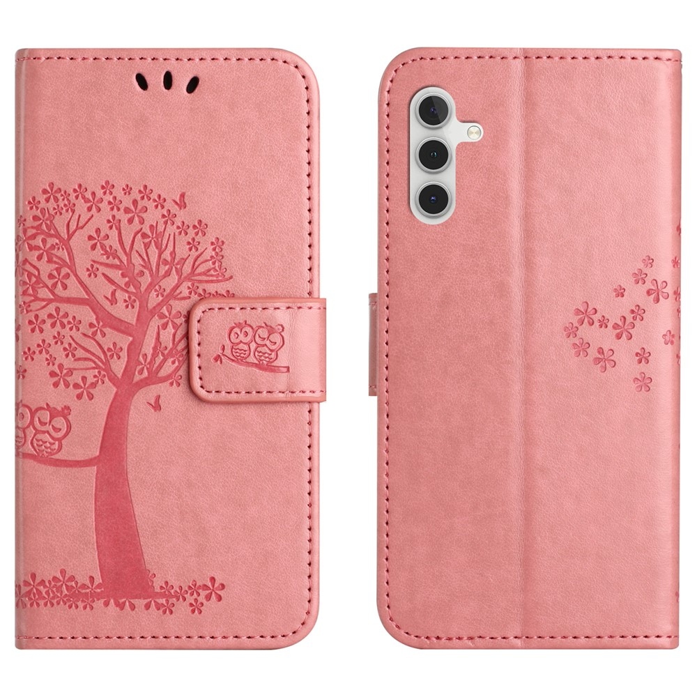Fás könyv tok Samsung Galaxy S25 FE készülékhez - rózsaszín