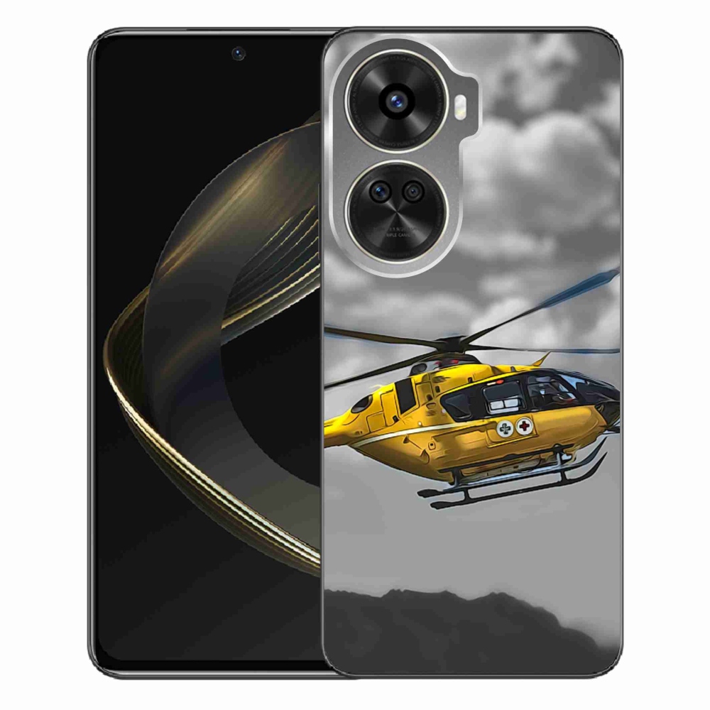 Gél borítás mmCase a Huawei Nova 12 SE-hez - sárga helikopter