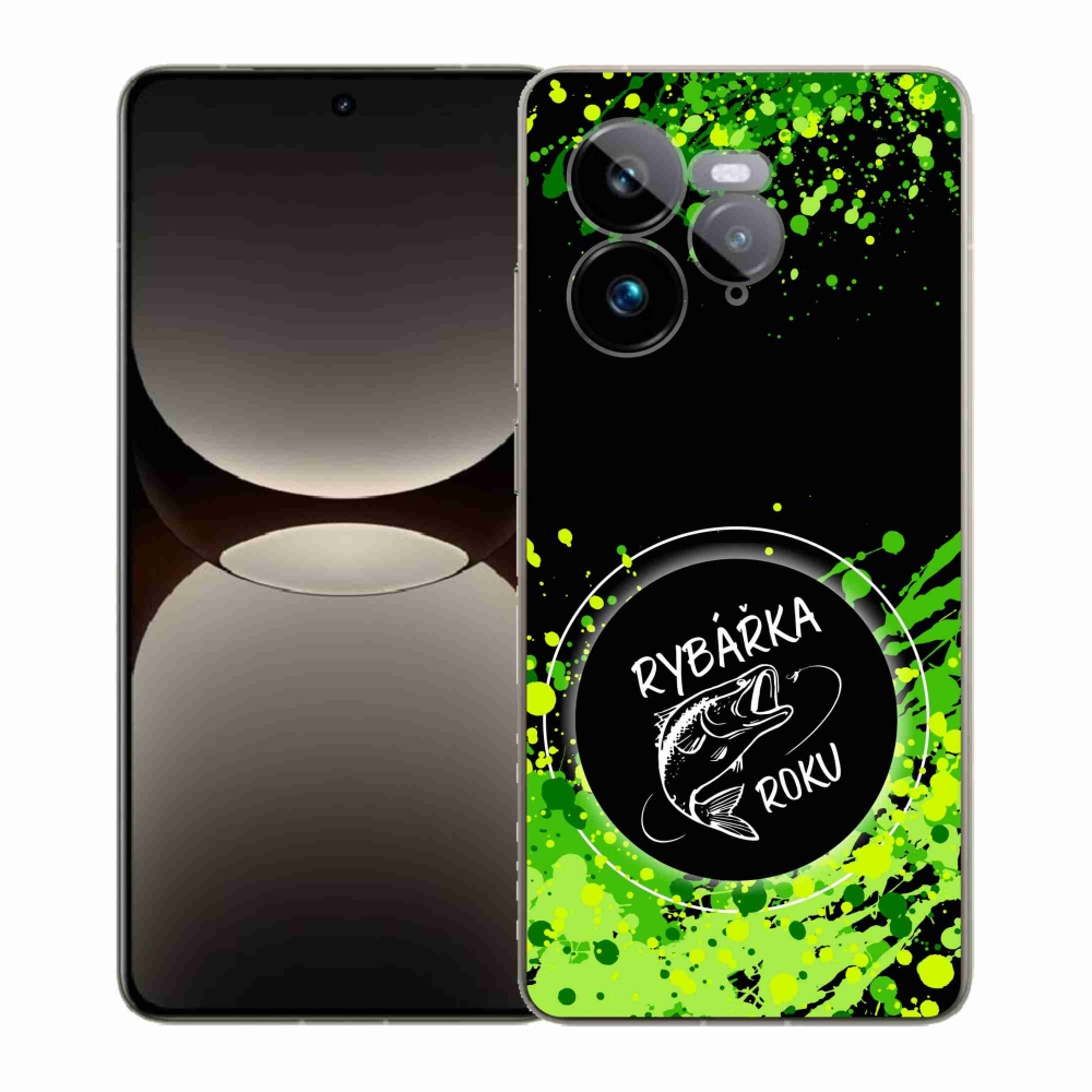 Gél borítás mmCase a Realme GT 7 Pro 5G-n - az év horgásza fekete háttérrel