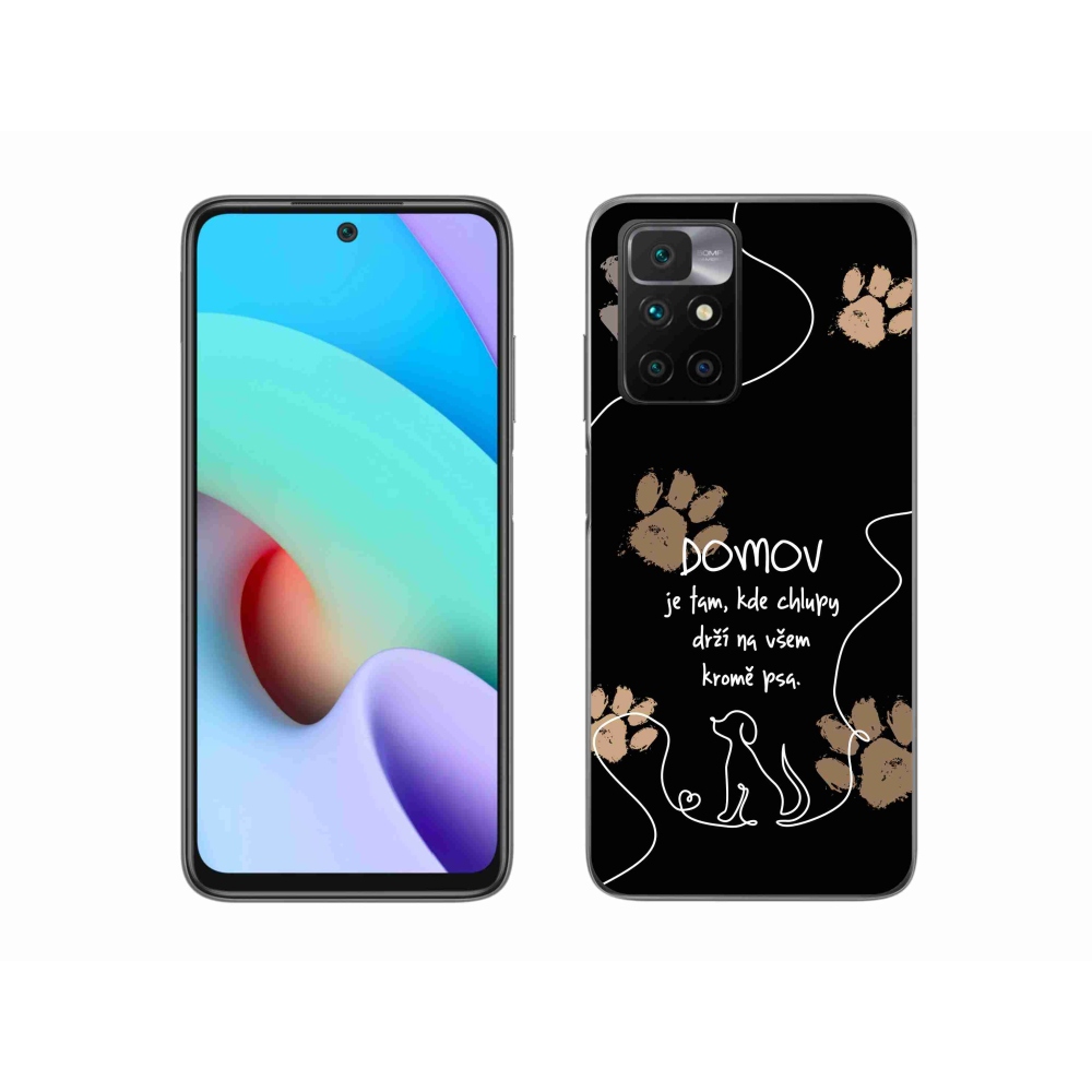 Gél borítás mmCase a Xiaomi Redmi 10/Redmi 10 (2022) - kutya motívum fekete háttérrel