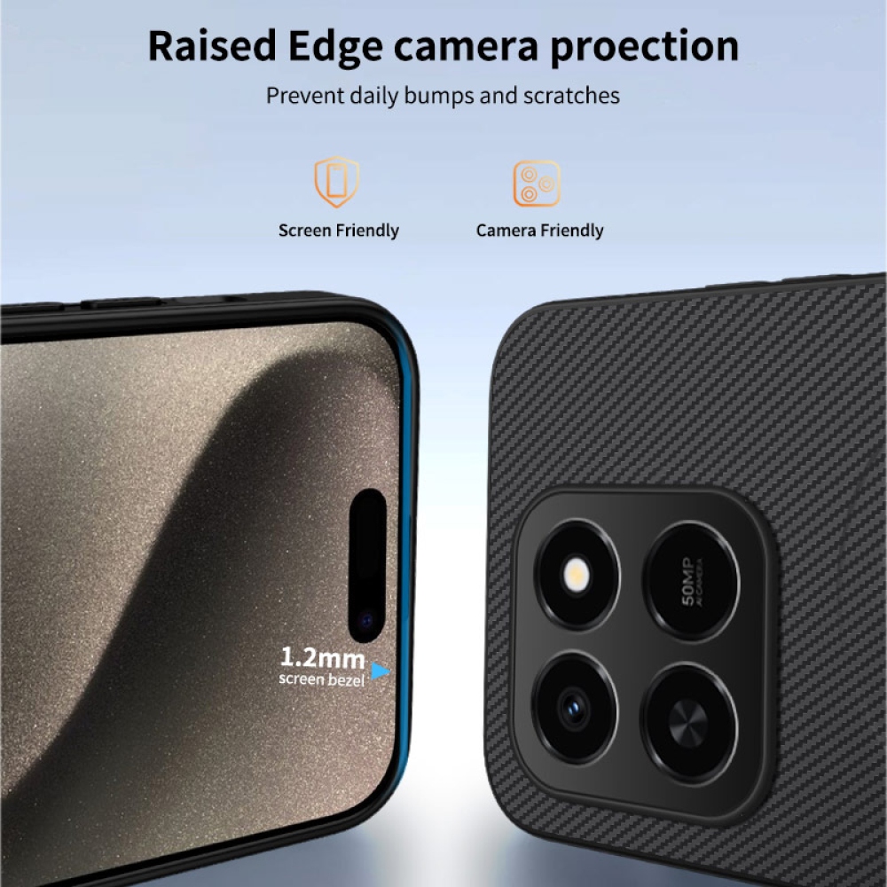 WLF zselés tok fix hátlappal és MagSafe készülékkel a Honor 400 Smart 5G/4G/Honor X7d készülékhez - fekete