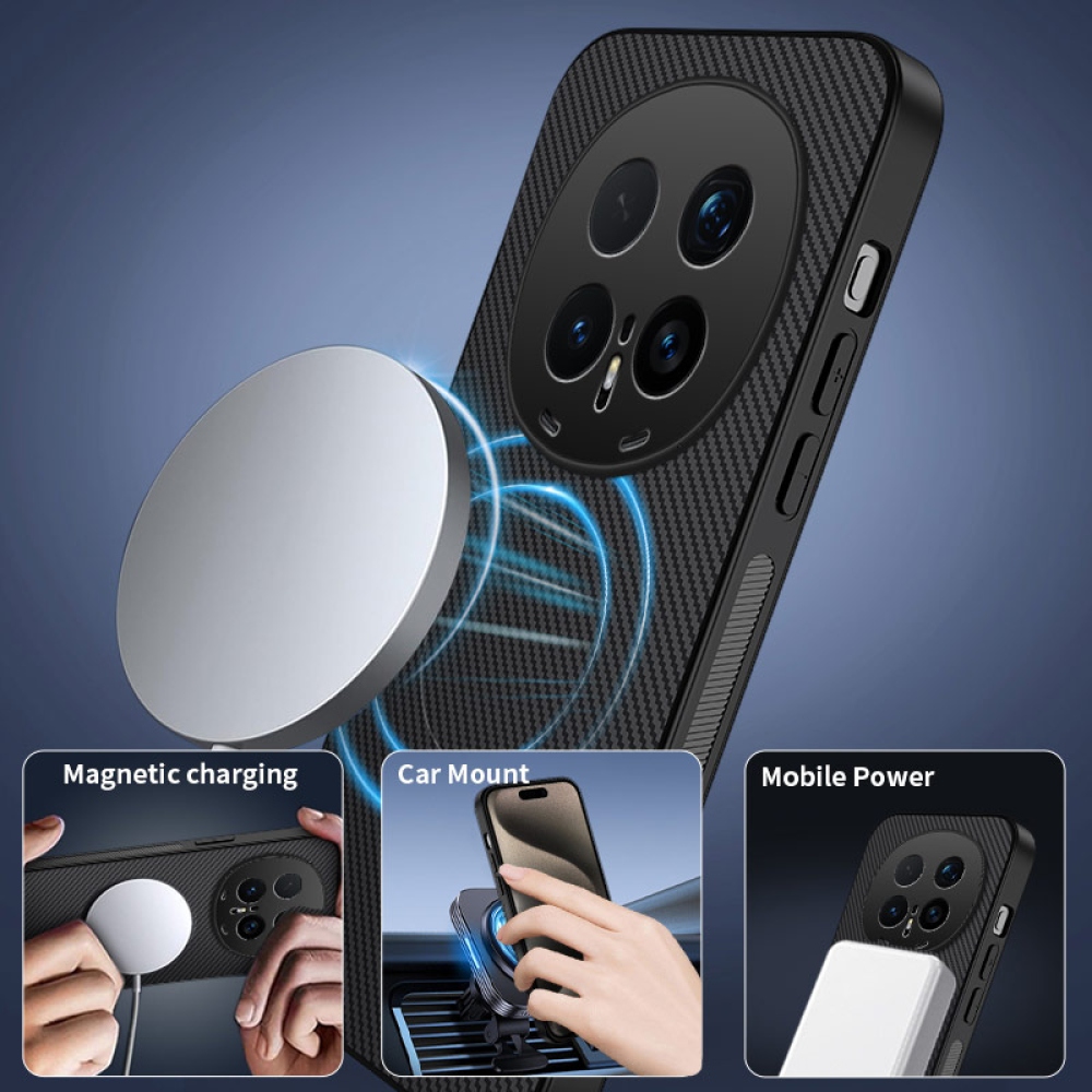 WLF zselés tok fix hátlappal és MagSafe készülékkel a Honor Magic 8 Pro 5G készülékhez - fekete