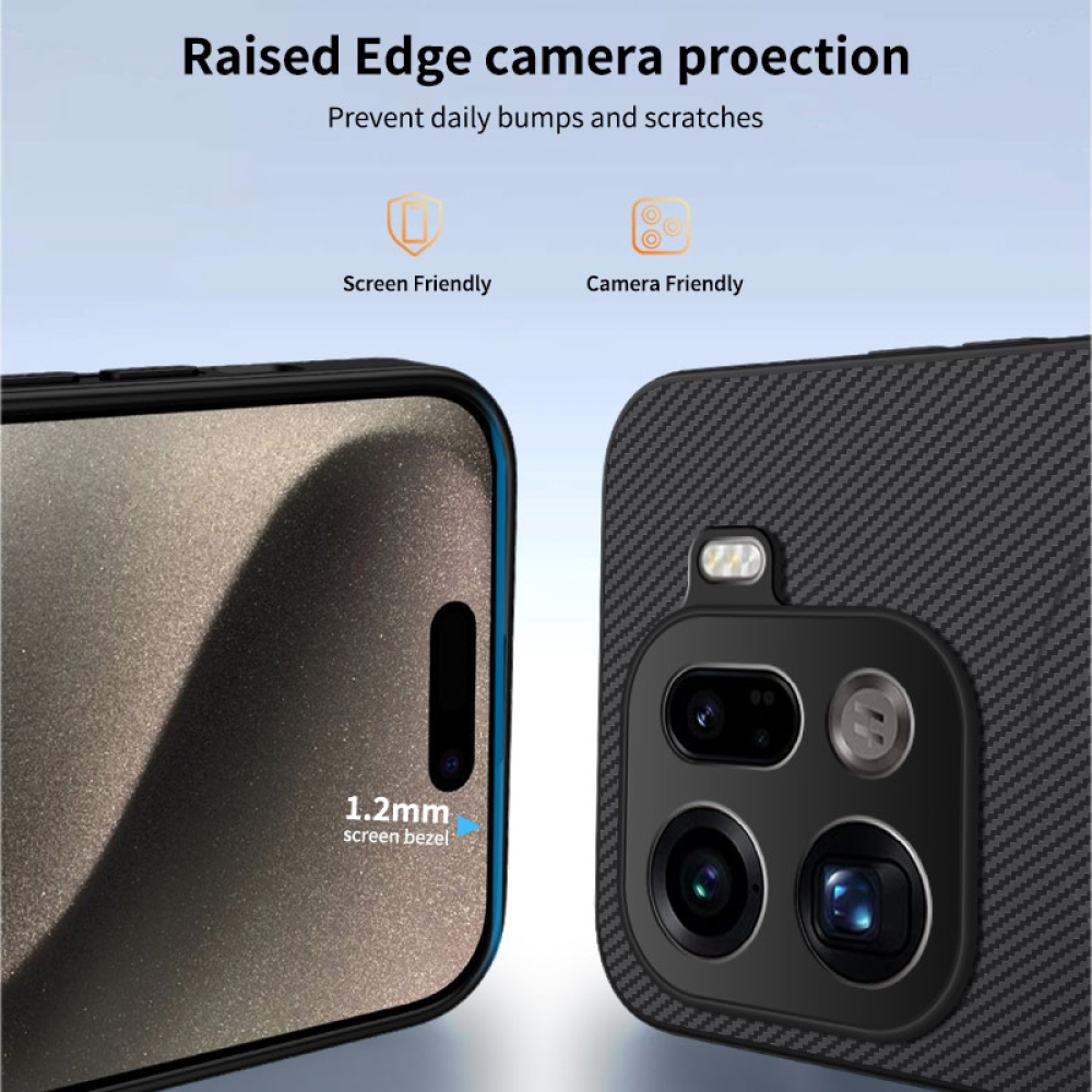 WLF zselés tok fix hátlappal és MagSafe készülékkel Oppo Find X9 Pro 5G számára - fekete