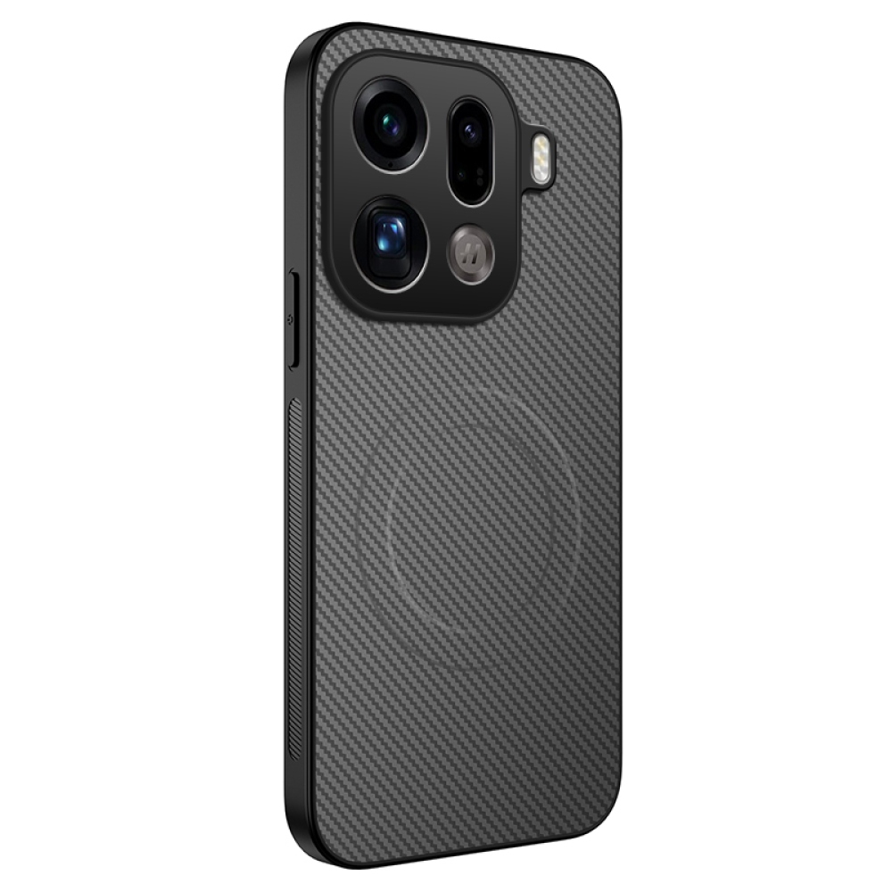 WLF zselés tok szilárd hátlappal és MagSafe készülékkel Oppo Find X9 Pro 5G számára - szürke