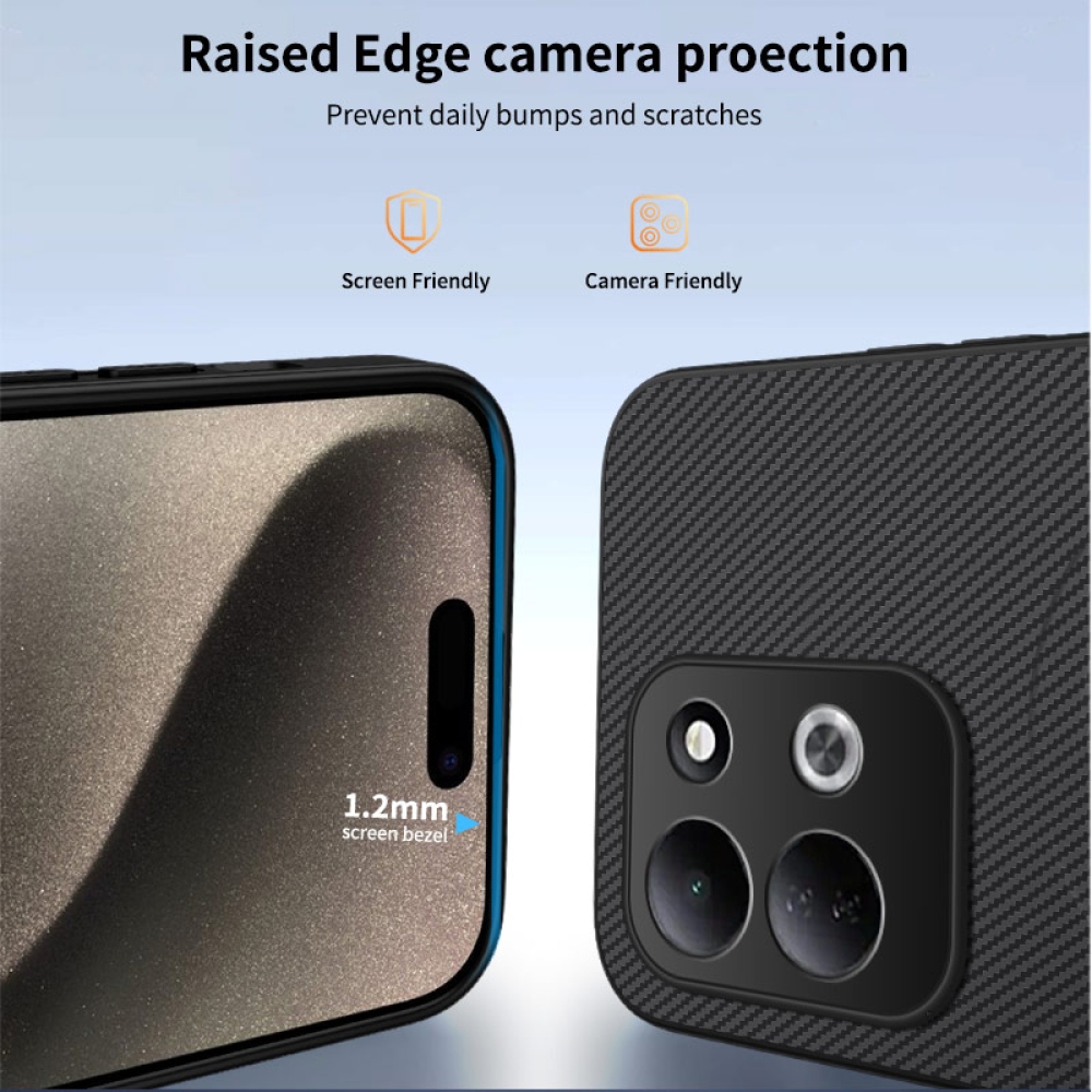 WLF gél tok merev háttámlával és MagSafe-vel a Xiaomi Redmi 17 4G/5G-hez – fekete
