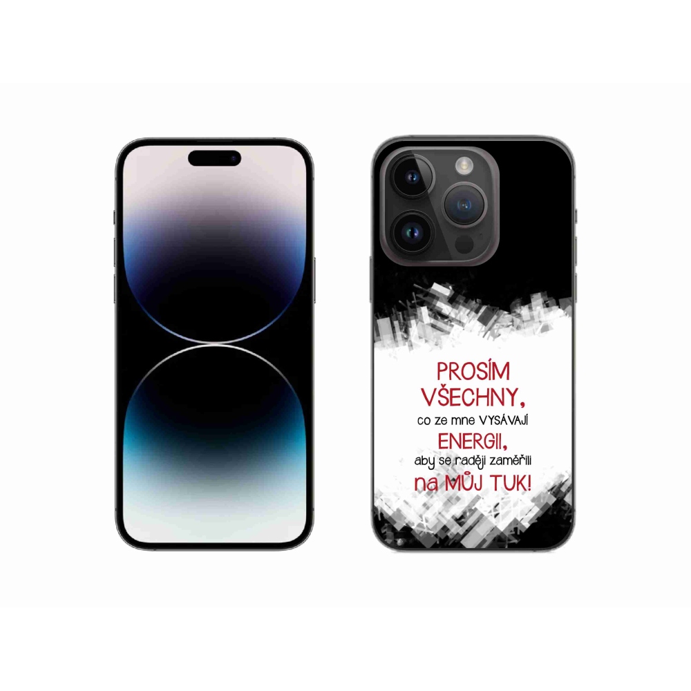 Gél borítás mmCase iPhone 14 Pro 6.1 készülékhez - vicces szöveg 1 piros