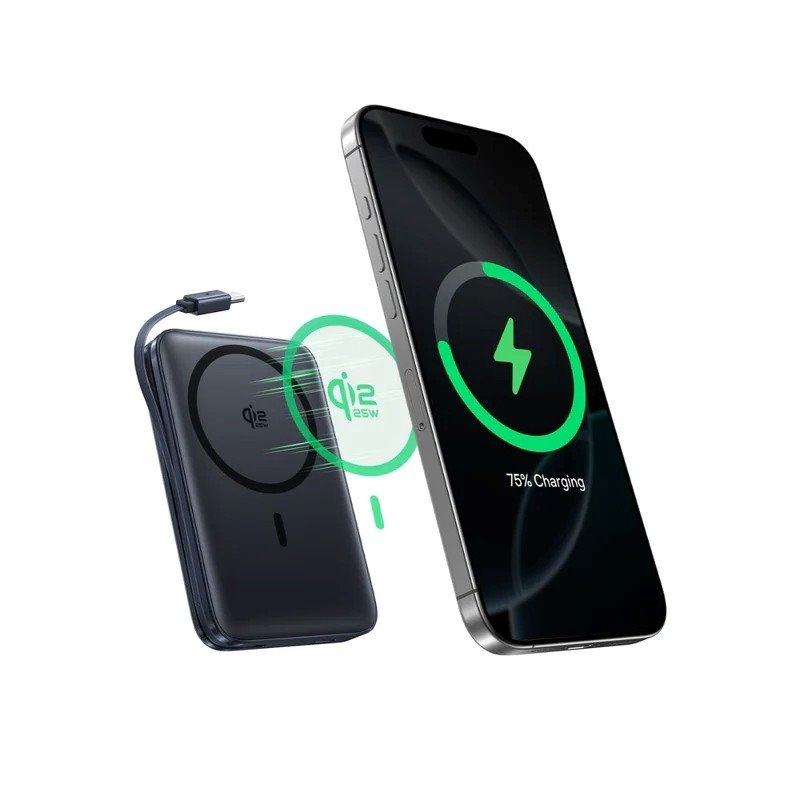 Baseus PicoGo AM61 Qi2.2 45 W-os mágneses powerbank 10 000 mAh, Cosmic Black
