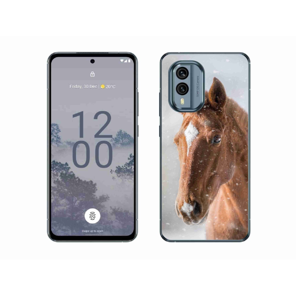 Zselés tok mmCase a Nokia X30 5G készülékhez - barna ló 2